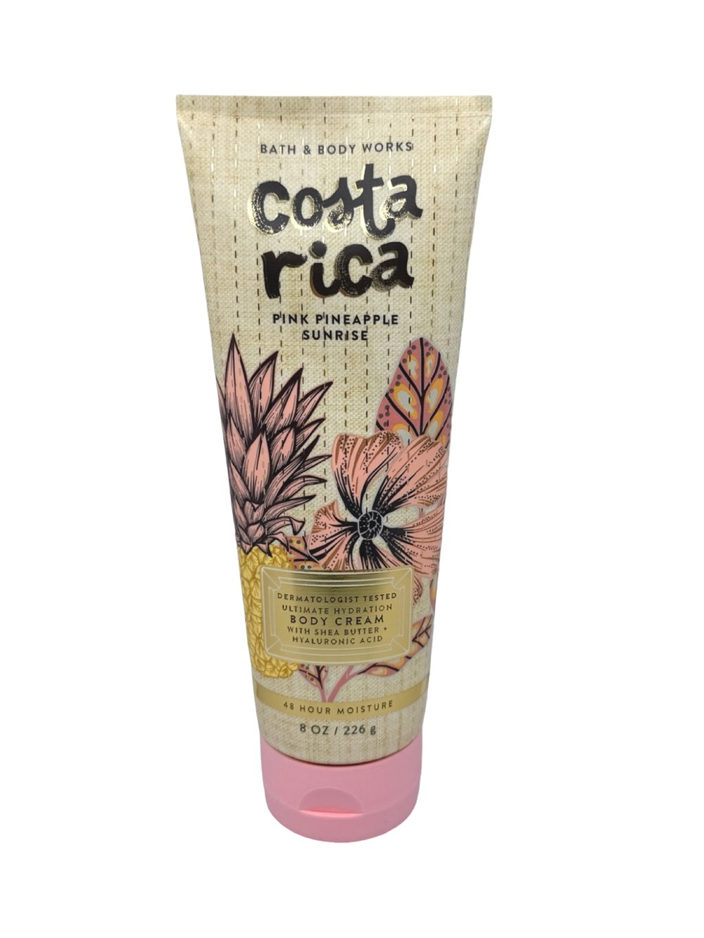 Bath & Body Works Costa Rica Body Cream - 8 oz / 226g - Pink Pineapple Sunrise